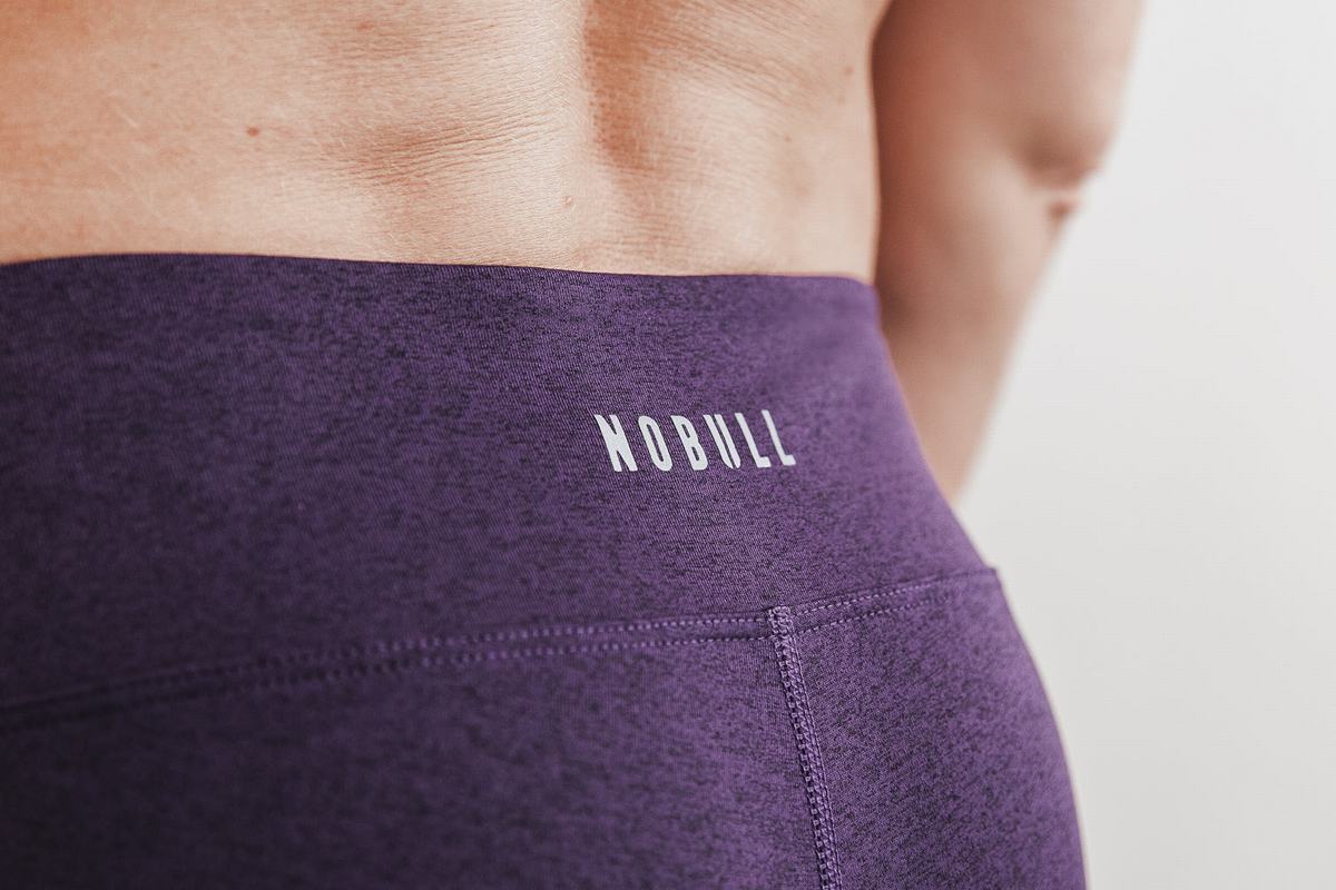 Nobull 2'' Plush Heather Shorts Dam Mörklila | AF7482609