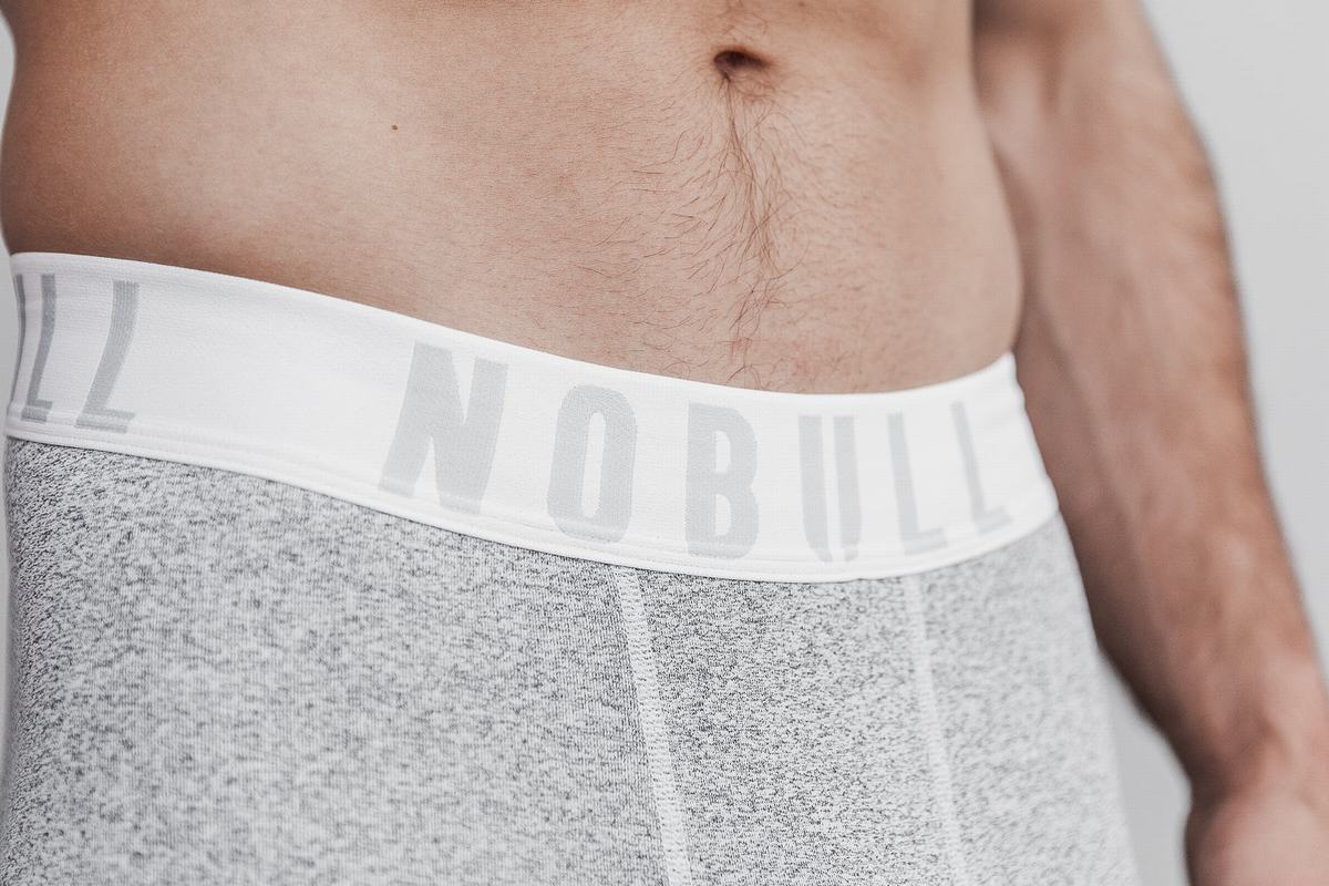 Nobull 3/4 Compression Plush Heather Strumpbyxor Herr Vita | ZJ4179560