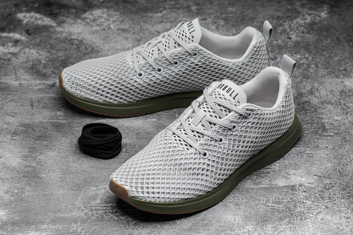 Nobull Arctic Army Mesh Runner Löparskor Herr Grå Gröna | CN8971256