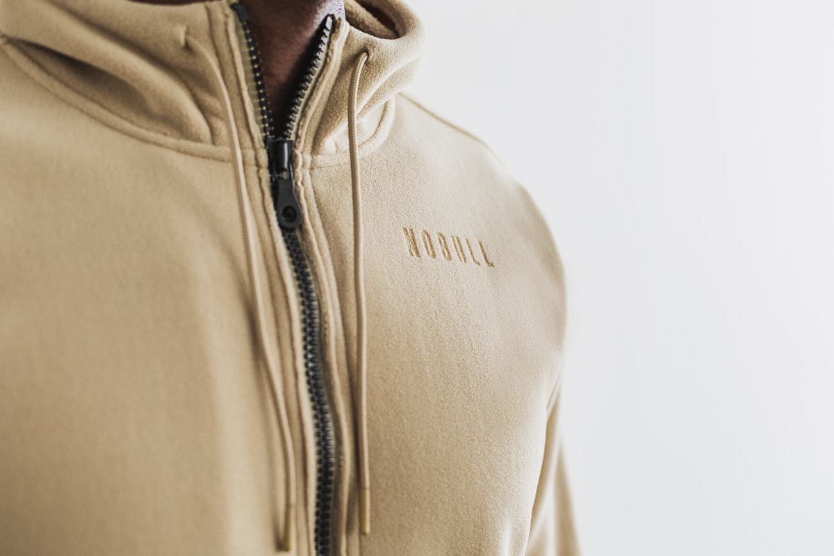 Nobull Arctic Zip-up Jacka Herr Beige | SY8951632