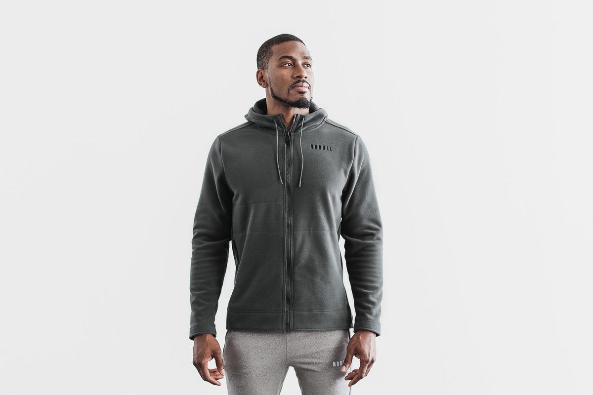 Nobull Arctic Zip-up Jacka Herr Mörkgrå | ZC0418365