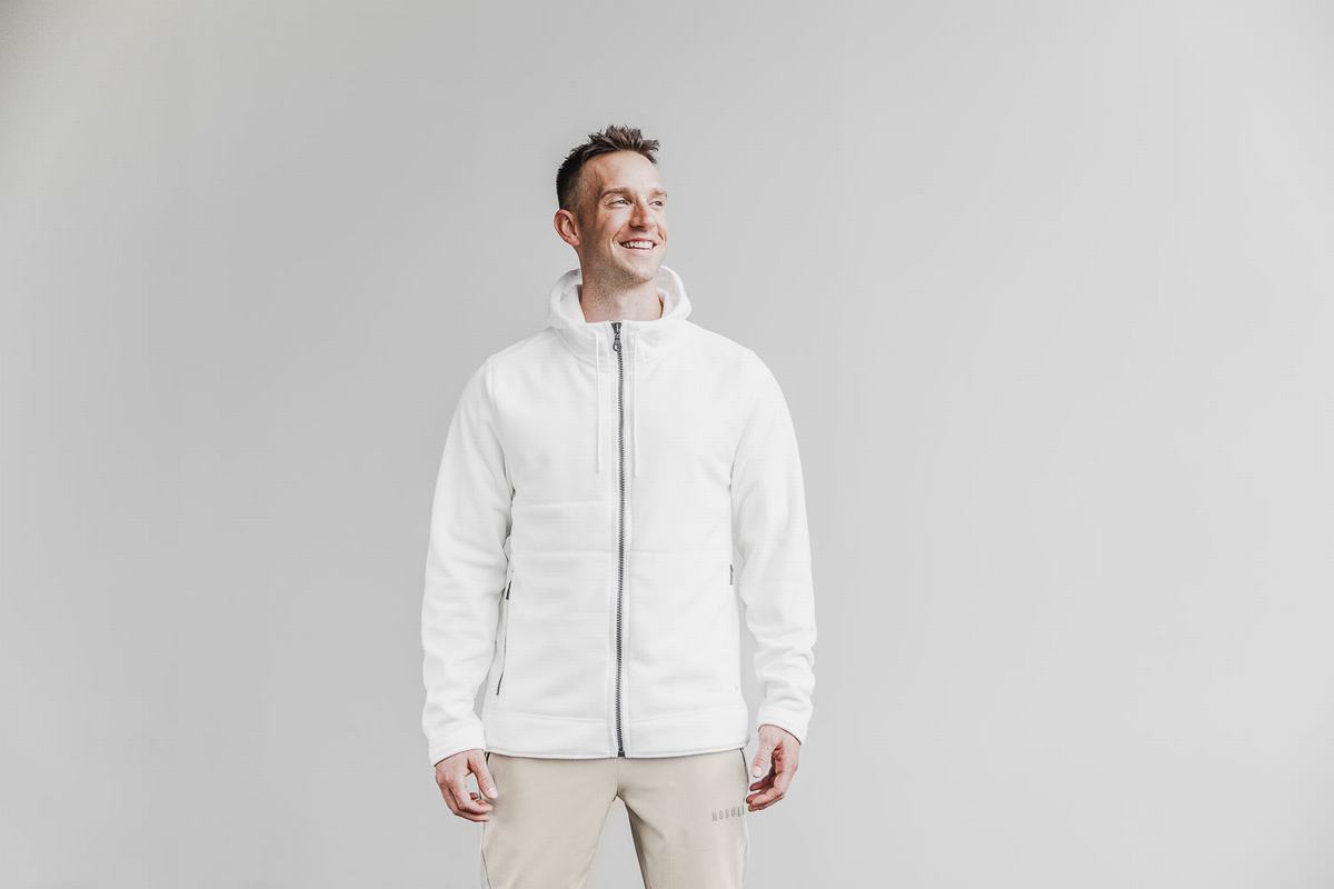 Nobull Arctic Zip-up Jacka Herr Vita | JV8574091