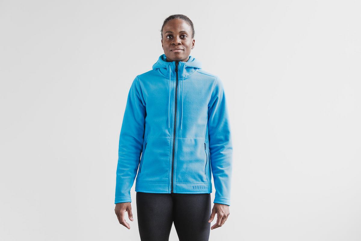 Nobull Arctic Zip-up Neon Jacka Dam Blå | SE8691340