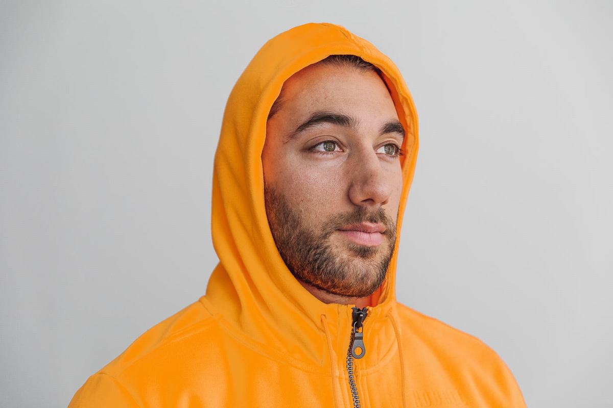 Nobull Arctic Zip-up Neon Jacka Herr Orange | GK6972130