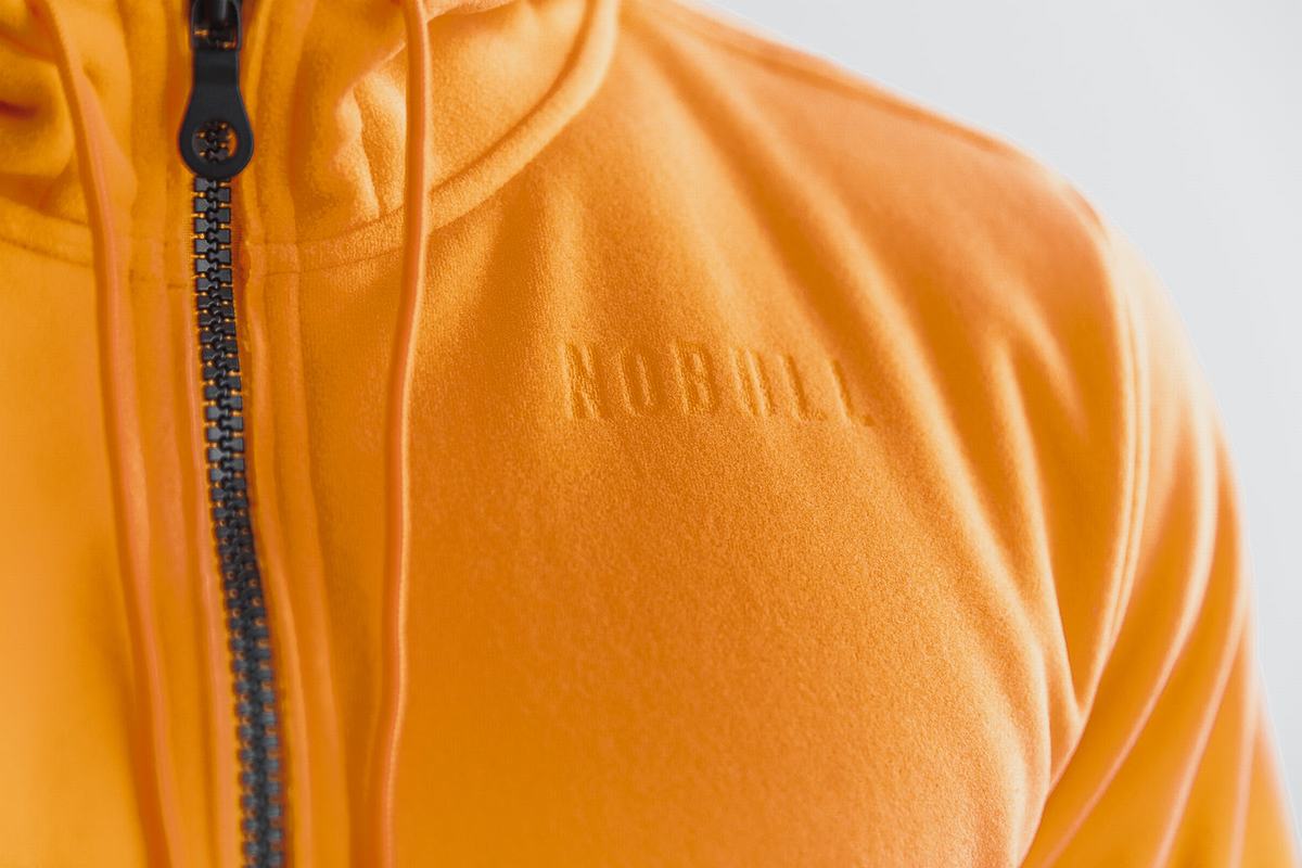 Nobull Arctic Zip-up Neon Jacka Herr Orange | GK6972130