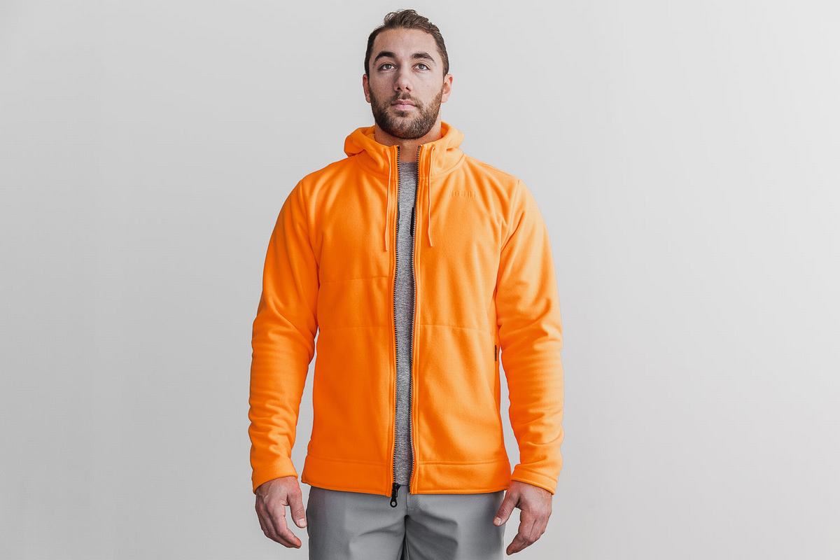 Nobull Arctic Zip-up Neon Jacka Herr Orange | GK6972130