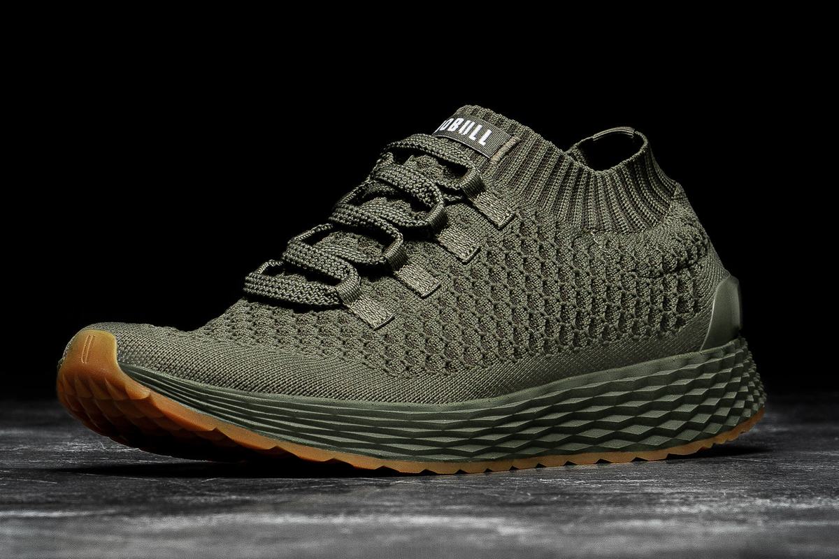 Nobull Army Knit Runner Löparskor Dam Olivgröna | WV3792014