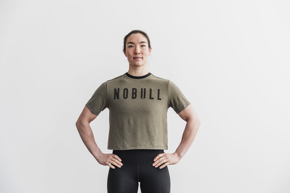 Nobull Boxy T-Shirt Dam Gröna | KQ4596123