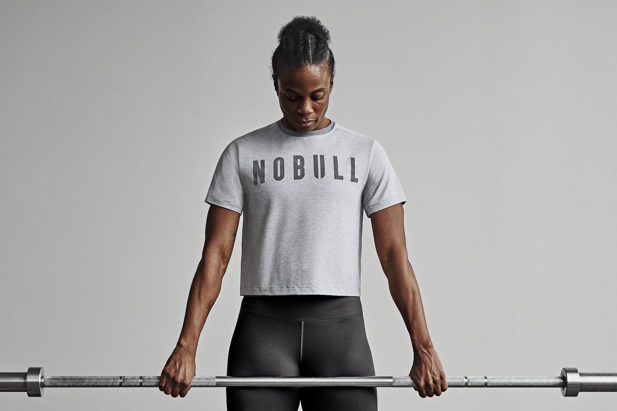 Nobull Boxy T-Shirt Dam Ljusgrå | PA8172639