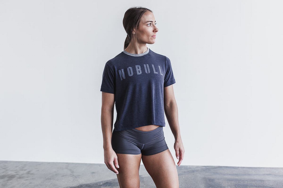 Nobull Boxy T-Shirt Dam Marinblå | MS7658249