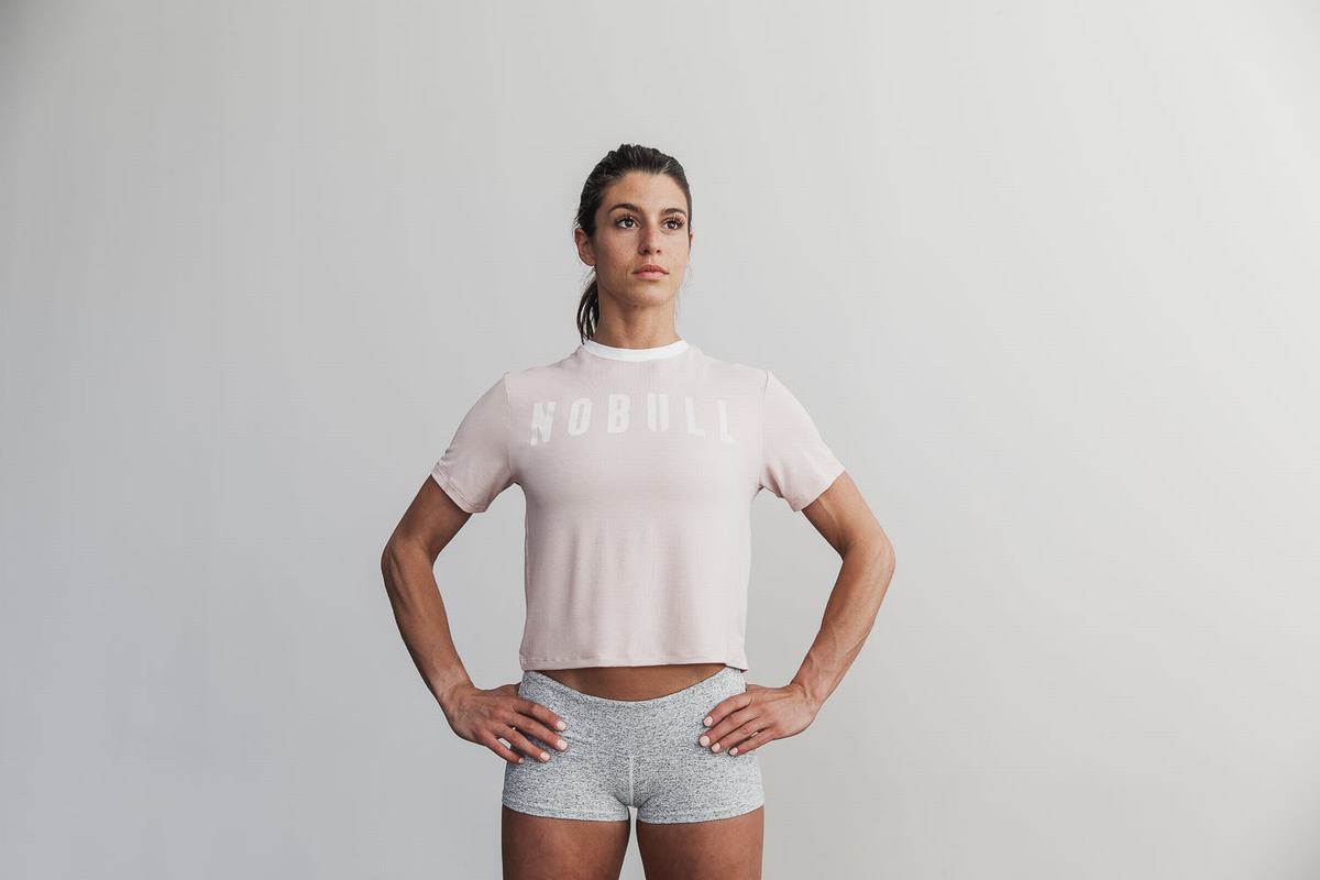 Nobull Boxy T-Shirt Dam Rosa | LU2054193