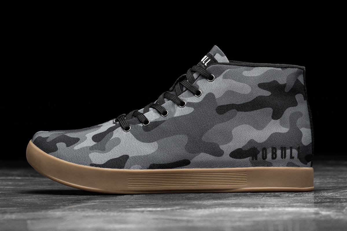 Nobull Canvas Mid Trainer Skor Dam Svarta Camo | IN3857492