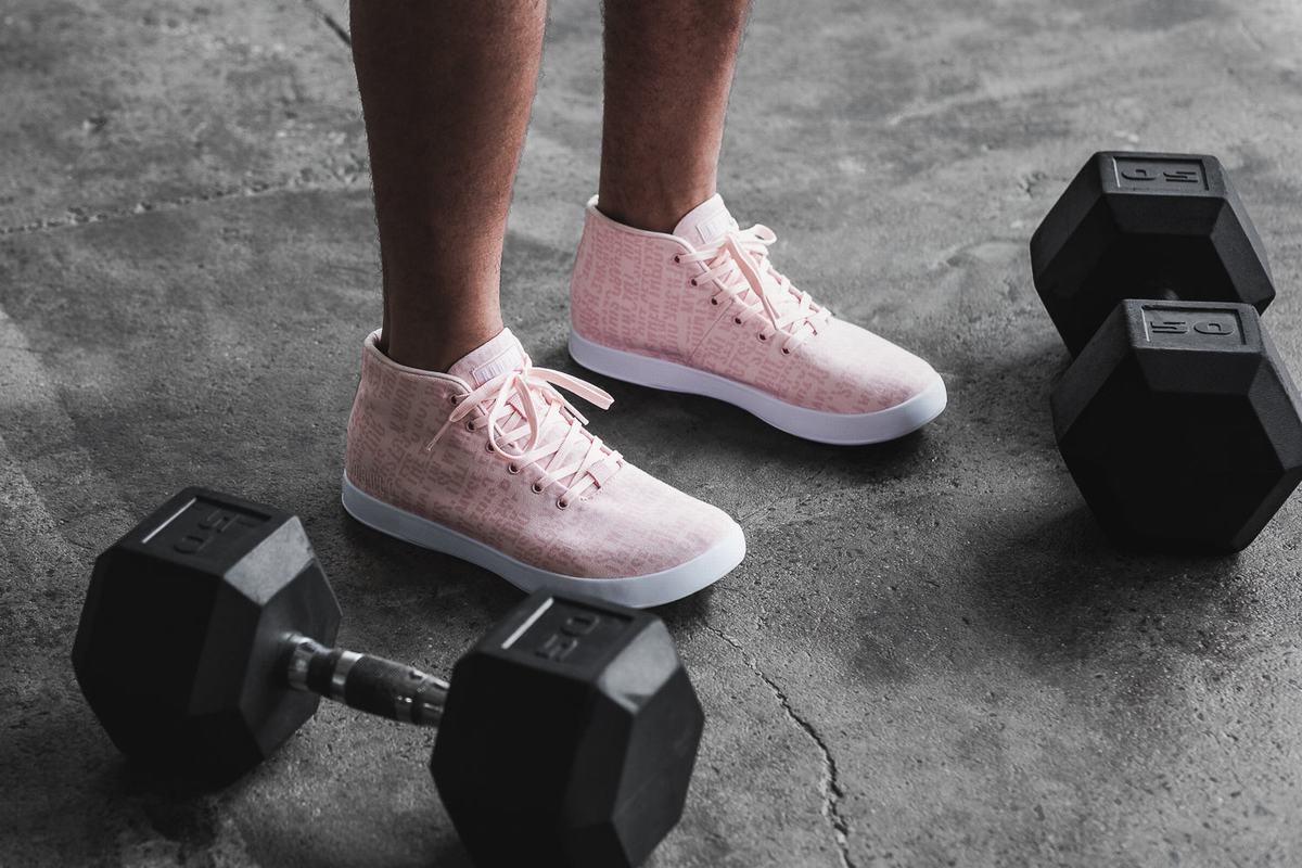 Nobull Canvas Mid Trainer Skor Herr Rosa | ZW0649387