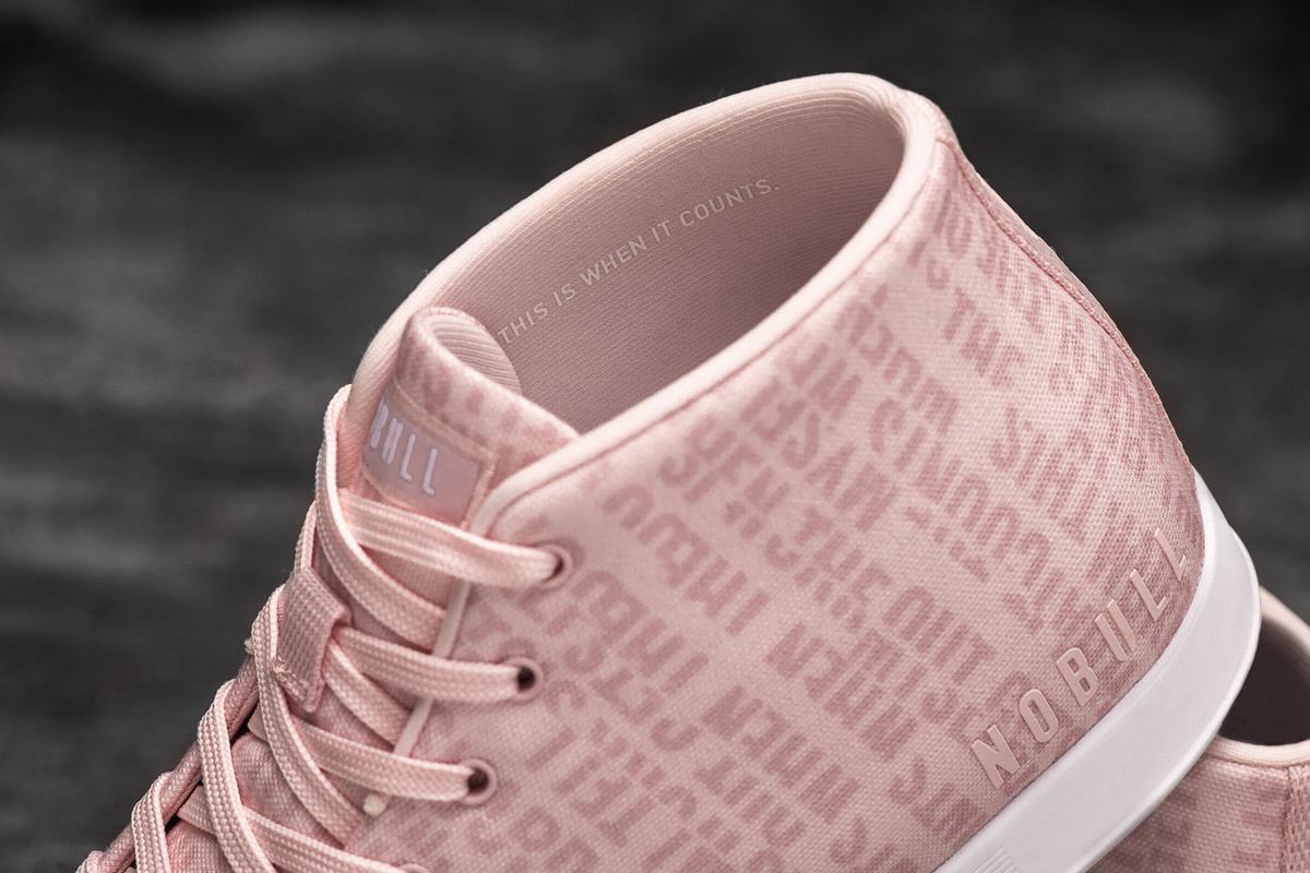 Nobull Canvas Mid Trainer Skor Herr Rosa | ZW0649387