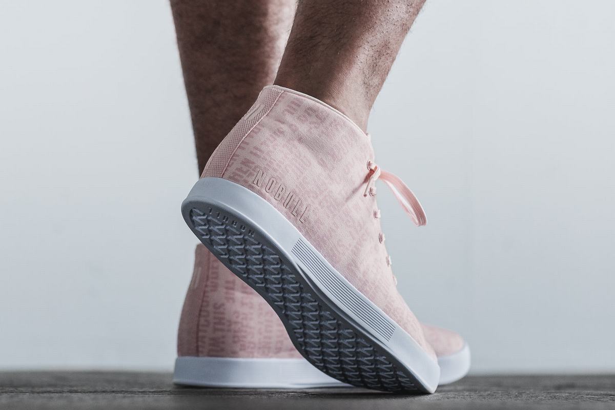 Nobull Canvas Mid Trainer Skor Herr Rosa | ZW0649387