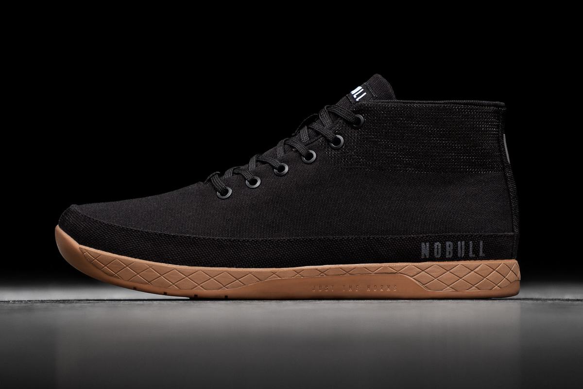 Nobull Canvas Mid Trainer Skor Herr Svarta Kaffe | CR5917324