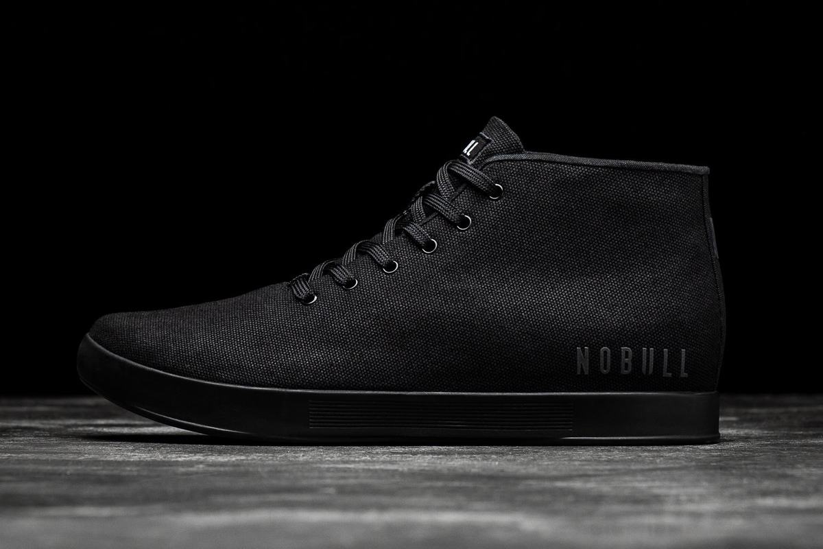 Nobull Canvas Mid Trainer Skor Herr Svarta | US2810934