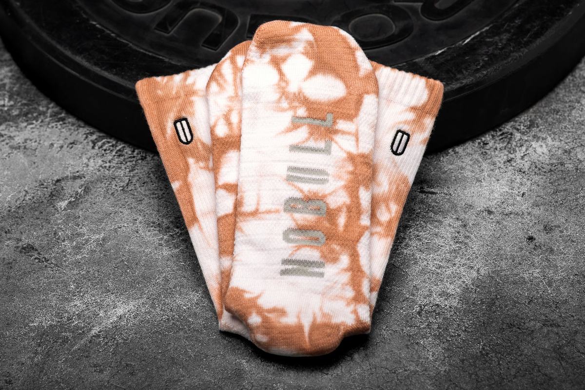 Nobull Crew Tie-Dye Strumpor Dam Vita Korall | SU3501927