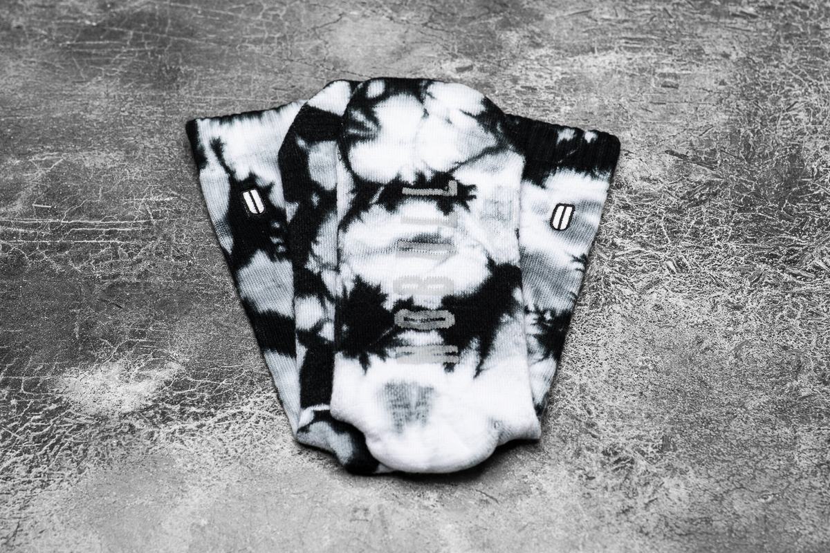 Nobull Crew Tie-Dye Strumpor Dam Vita Svarta | KC2508734