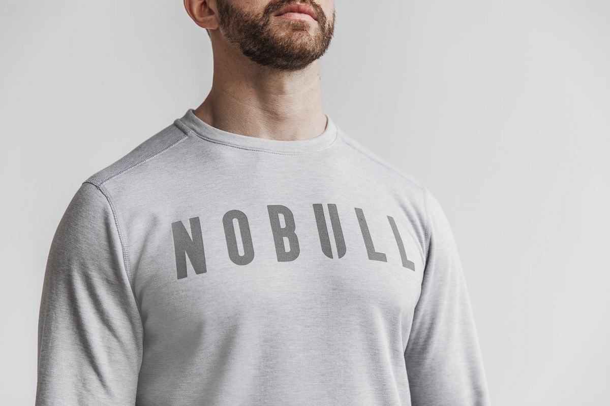 Nobull Crew Tröja Herr Ljusgrå | IA4169852