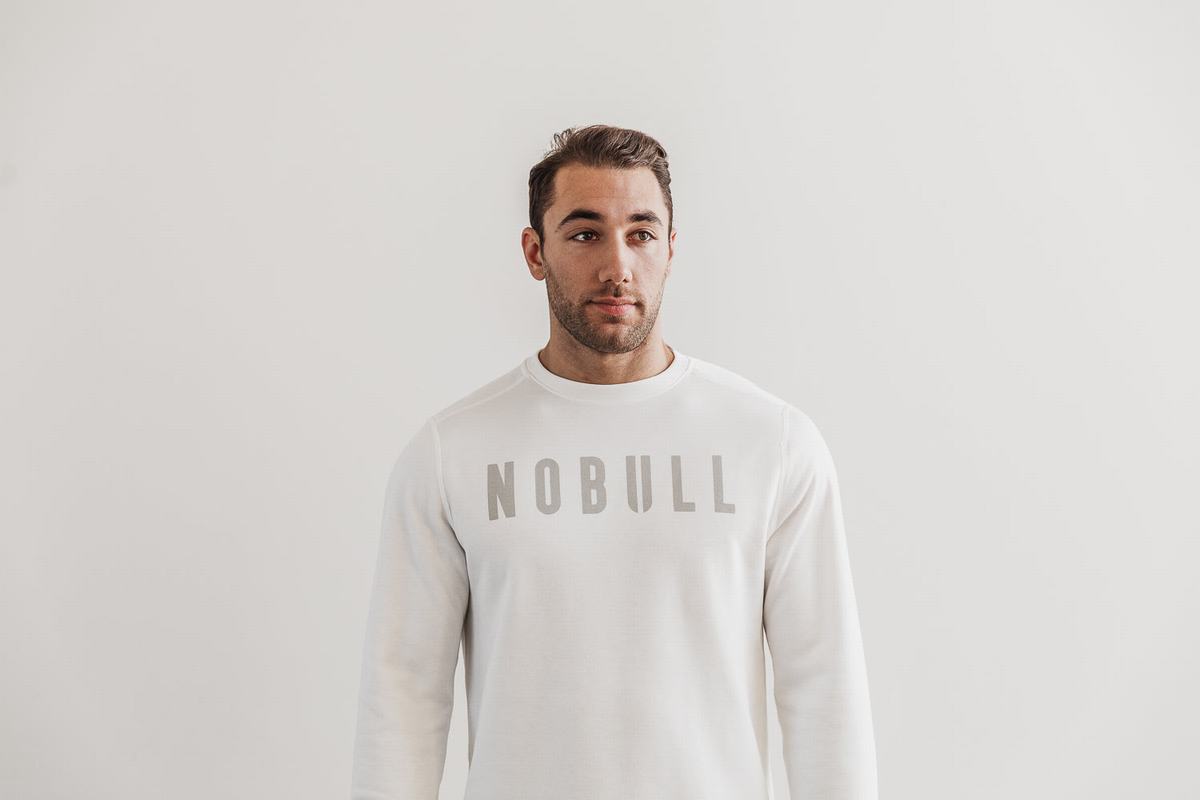 Nobull Crew Tröja Herr Vita | MK9056142