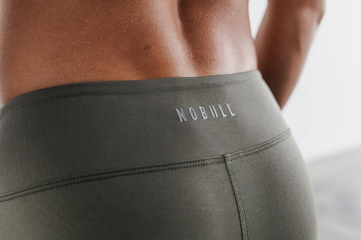 Nobull Crop Strumpbyxor Dam Gröna | JC4352987