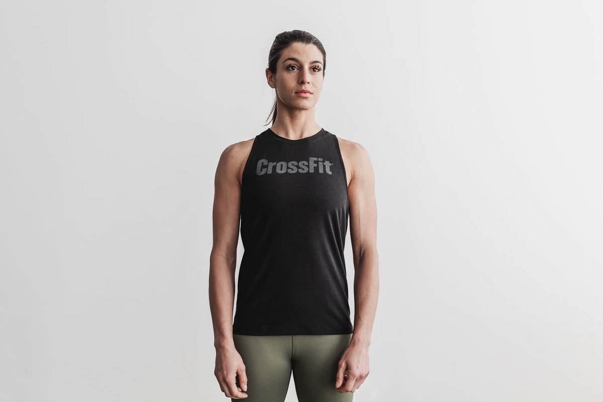 Nobull Crossfit® High-Neck Tank Träningslinne Dam Svarta | ZI9570318