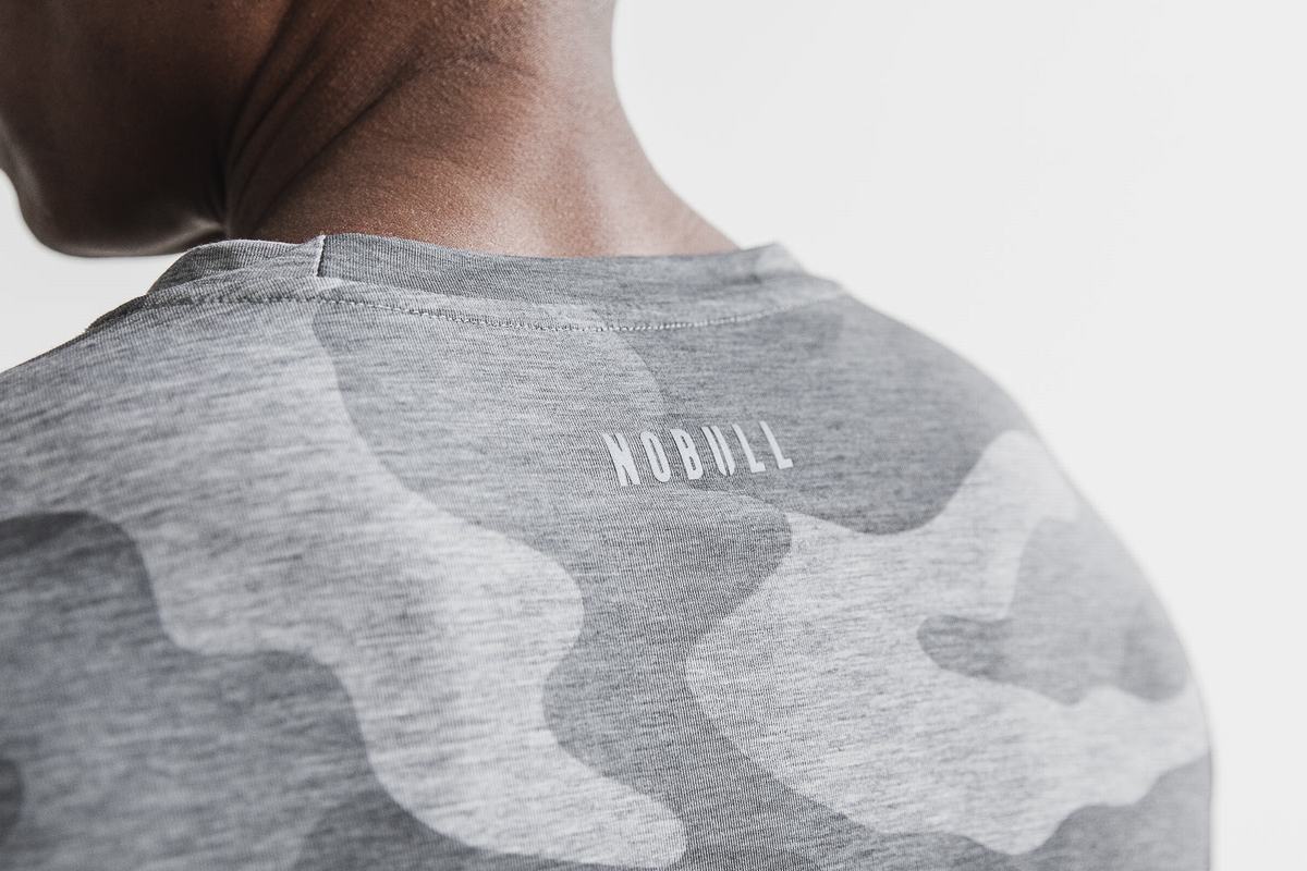 Nobull Crossfit® Långärmad T-Shirt Dam Grå Camo | KL8034627