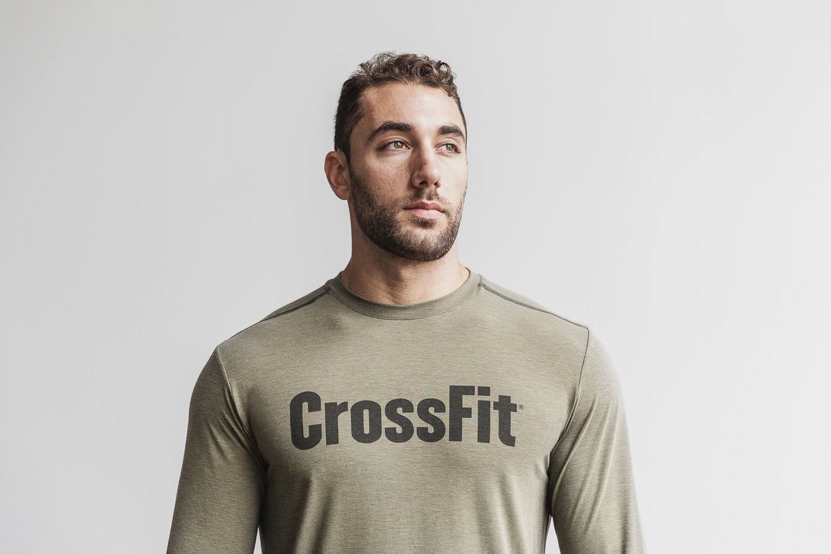 Nobull Crossfit® Långärmad T-Shirt Herr Gröna | IT8503479