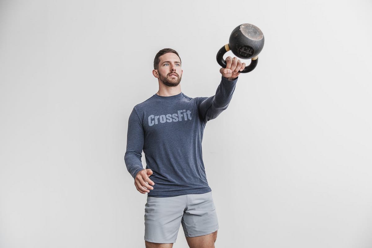 Nobull Crossfit® Långärmad T-Shirt Herr Marinblå | UB3216597