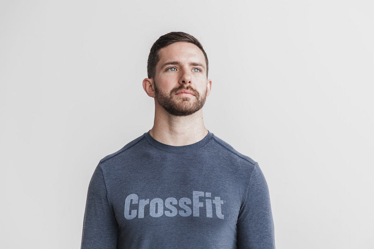 Nobull Crossfit® Långärmad T-Shirt Herr Marinblå | UB3216597