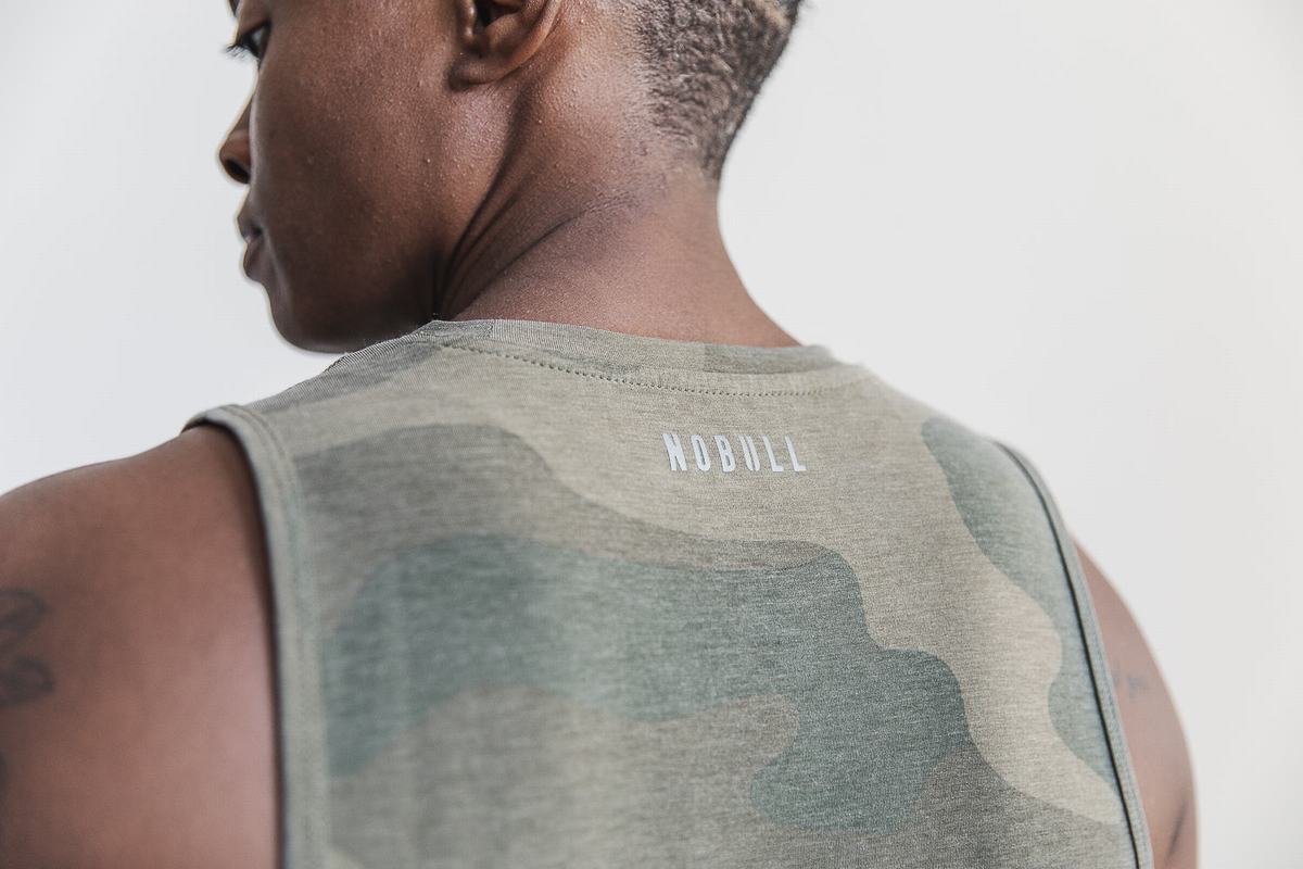 Nobull Crossfit® Muscle Tank Linne Dam Gröna Camo | LF9651487