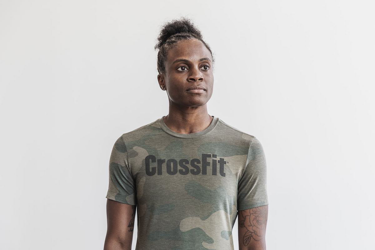 Nobull Crossfit® T-Shirt Dam Gröna Camo | IB1640823