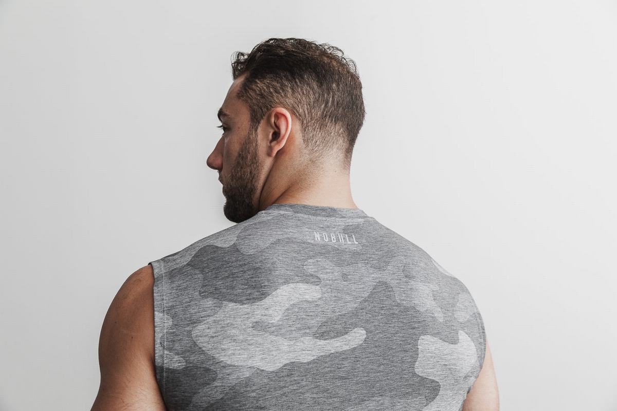 Nobull Crossfit® Ärmlös T-Shirt Herr Grå Camo | AE8925607