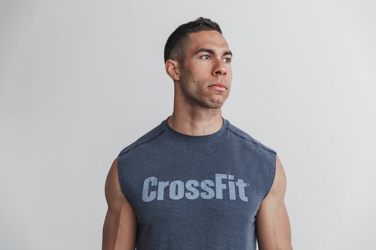 Nobull Crossfit® Ärmlös T-Shirt Herr Marinblå | NU6158270