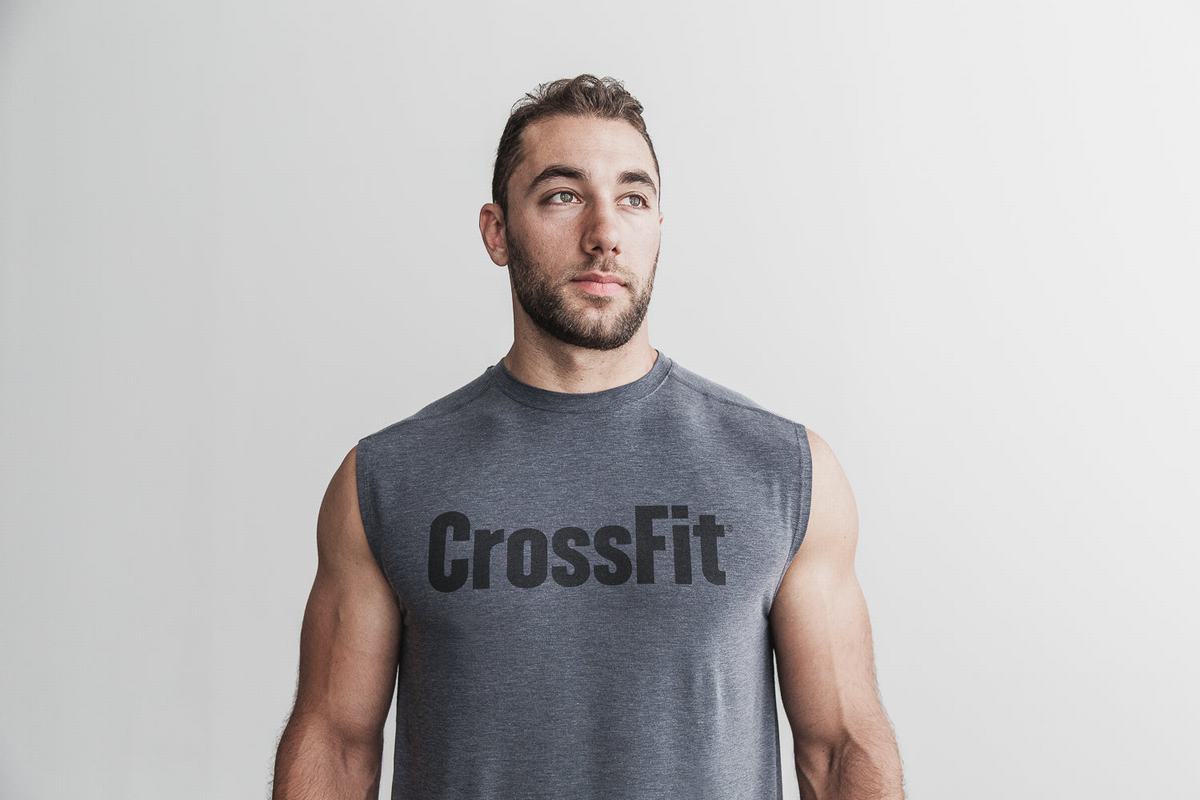 Nobull Crossfit® Ärmlös T-Shirt Herr Mörkgrå | KV2601394