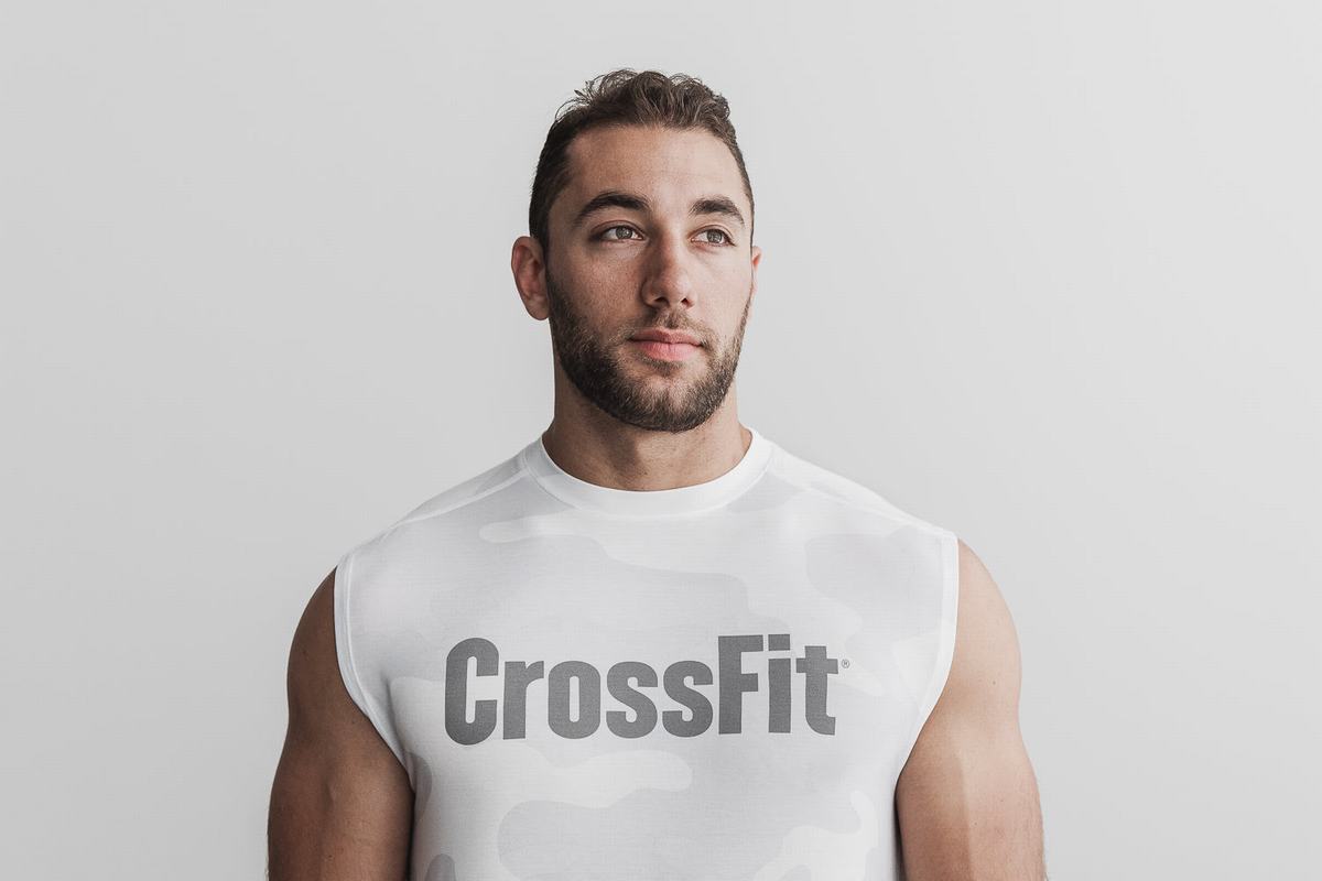 Nobull Crossfit® Ärmlös T-Shirt Herr Vita Camo | LM6027395