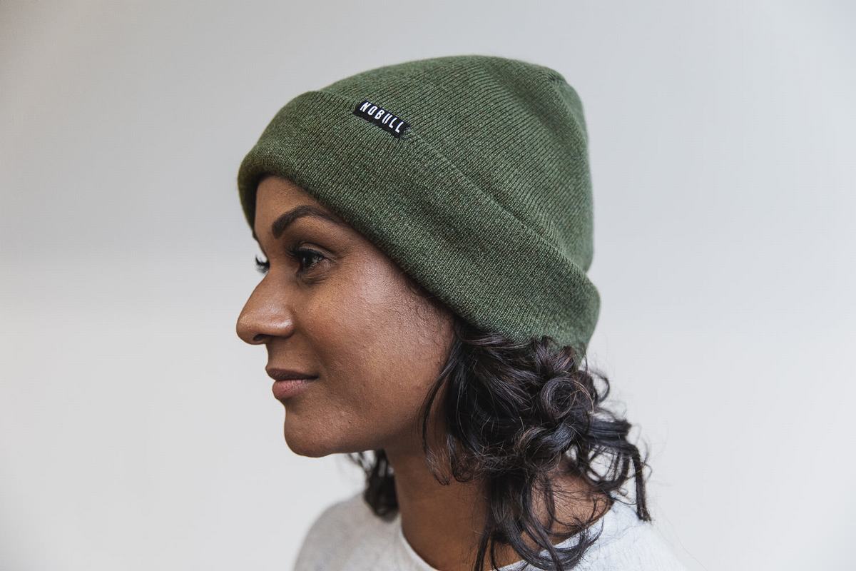 Nobull Cuffed Beanie Mössa Dam Olivgröna | WI8570961