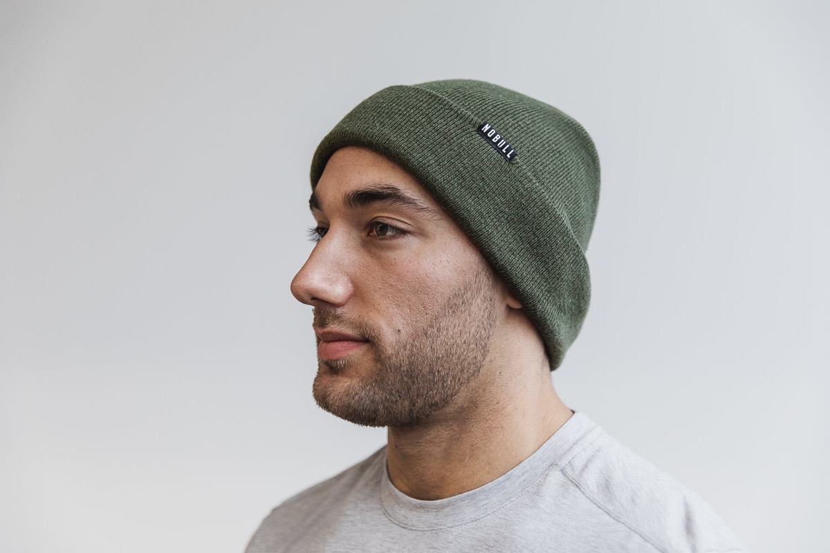 Nobull Cuffed Beanie Mössa Dam Olivgröna | WI8570961