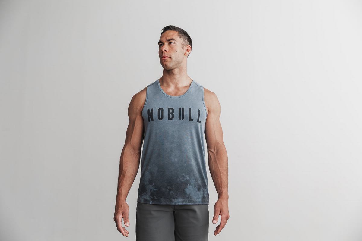 Nobull Dip-Dye Tank Linne Herr Blå | IP7043521