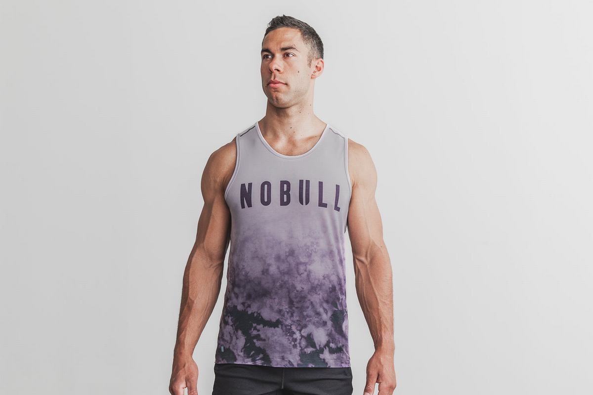 Nobull Dip-Dye Tank Linne Herr Lila | WP3257098