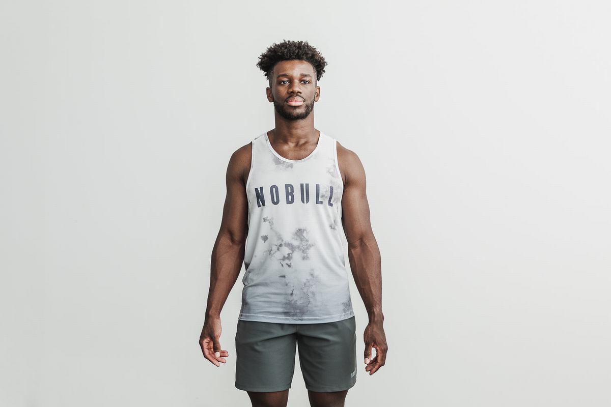 Nobull Dip-Dye Tank Linne Herr Vita | HS8201659