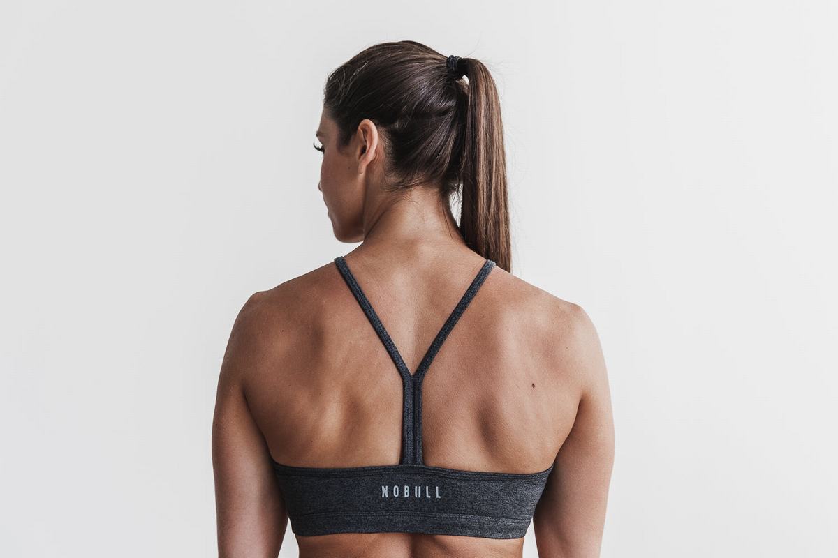 Nobull Halter Matte Sport-BH Dam Grå | GJ2783509