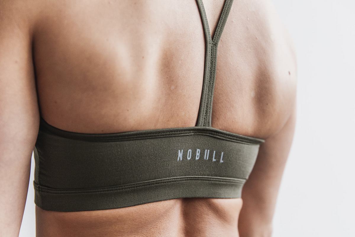 Nobull Halter Matte Sport-BH Dam Gröna | TG0278634