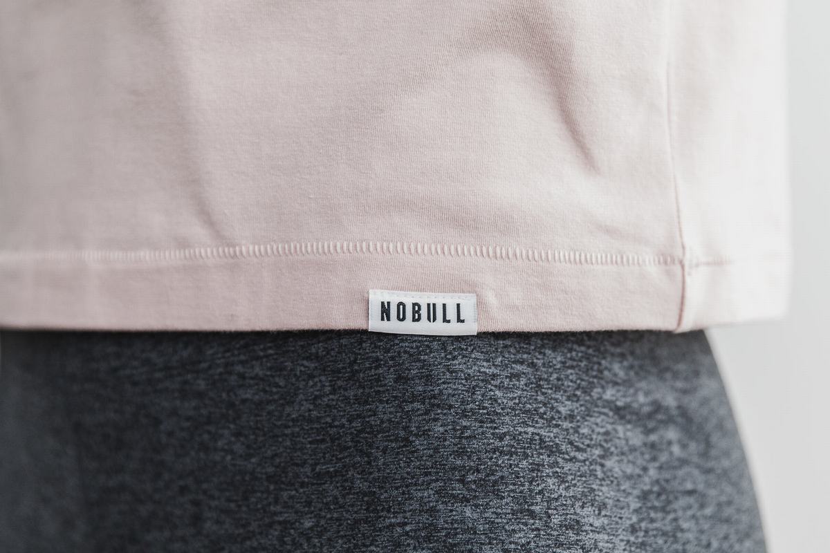 Nobull Heavyweight Pocket Boxy Långärmad T-Shirt Dam Rosa | OS4396827