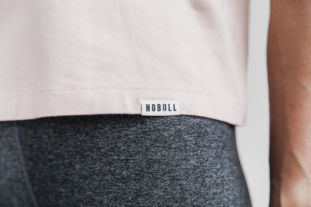 Nobull Heavyweight Pocket Boxy T-Shirt Dam Rosa | HM4176958