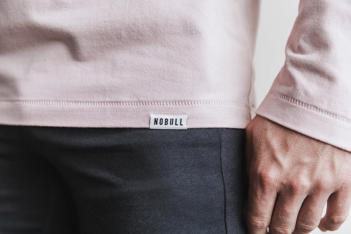 Nobull Heavyweight Pocket Långärmad T-Shirt Herr Rosa | WK5863740