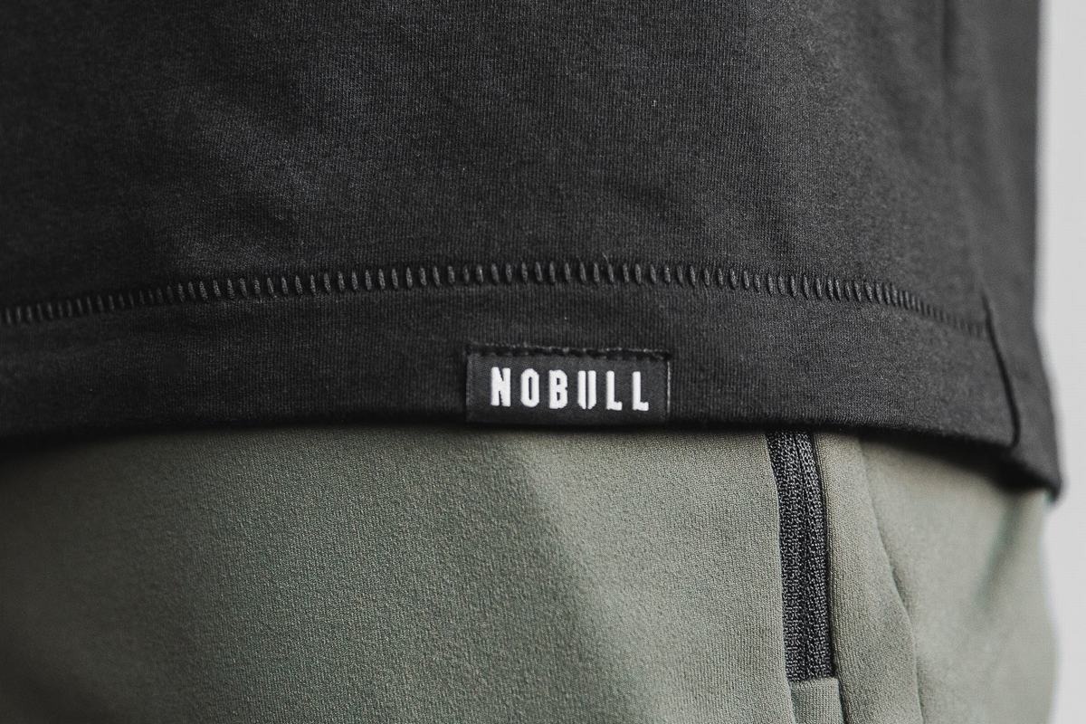 Nobull Heavyweight Pocket Långärmad T-Shirt Herr Svarta | ZX0429756