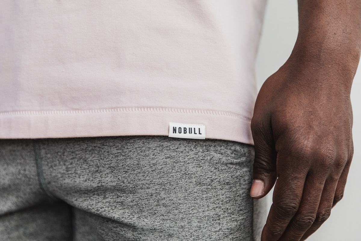 Nobull Heavyweight Pocket T-Shirt Herr Rosa | EP1687032