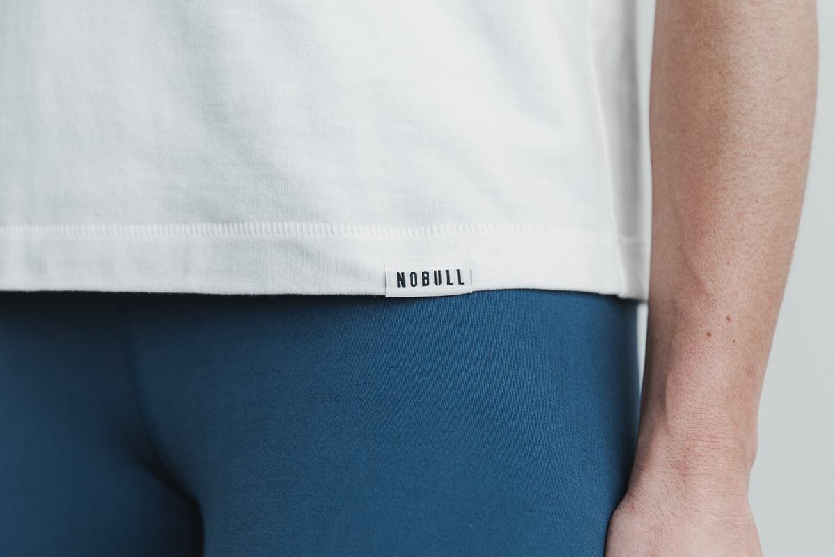 Nobull Heavyweight Ärmlös T-Shirt Dam Vita | ZN8576193